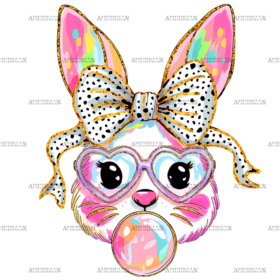 Bubblegum Bunny-1 DTF Transfer