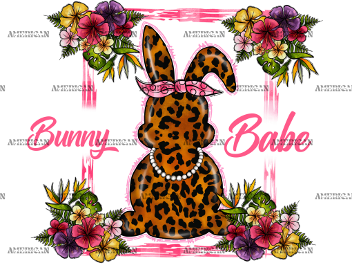Bunny Babe Frame DTF Transfer