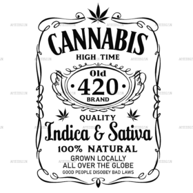 Cannabis Indica Sativa-02 DTF Transfer