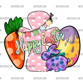 Carrot Jesus Egg Easter DTF Transfer