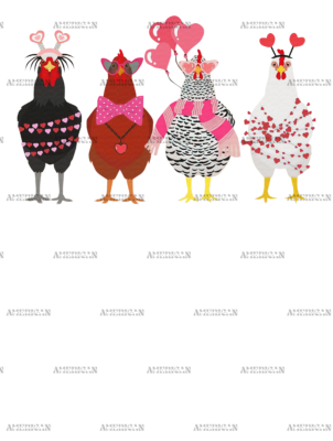 Chicken Valentine DTF Transfer