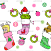 Christmas Socks UV DTF Transfer