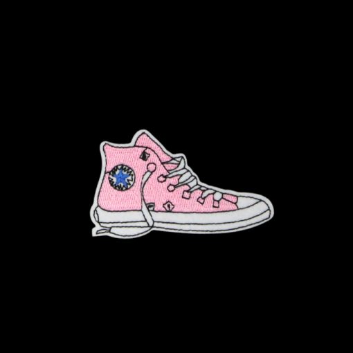 Pink Converse Shoe Patch (Small/Embroidery) - Image 3