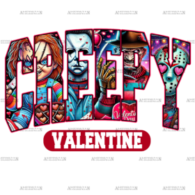 Creepy Valentine DTF Transfer
