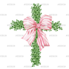 Cross With Pinkbow DTF Transfer
