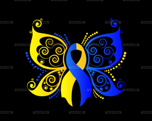Down Syndrome Butterfly DTF Transfer