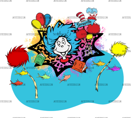 Dr. Seuss Color Splash-2 DTF Transfer