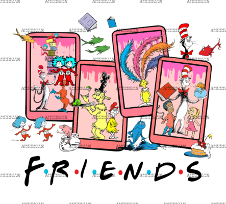 Dr. Seuss Friends-2 DTF Transfer