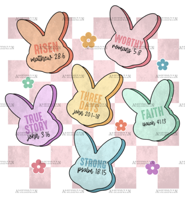 Easter Bunny Checkered-1 DTF Transfer