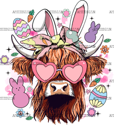 Easter Cow DTF Transfer