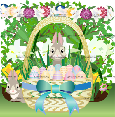 Easter Garden DTF Transfer