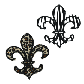 Mardi Gras Fleur De Lis Patch (Large/Embroidery)