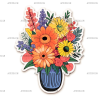 Flowers Sticker-10 UV DTF Transfer