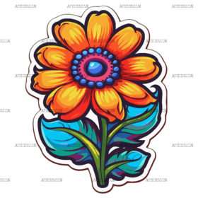 Flowers Sticker-13 UV DTF Transfer
