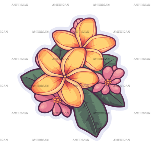 Flowers Sticker-18 UV DTF Transfer
