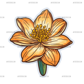 Flowers Sticker-19 UV DTF Transfer
