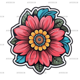 Flowers Sticker-21 UV DTF Transfer