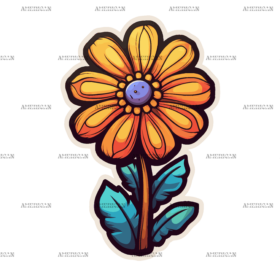 Flowers Sticker-27 UV DTF Transfer