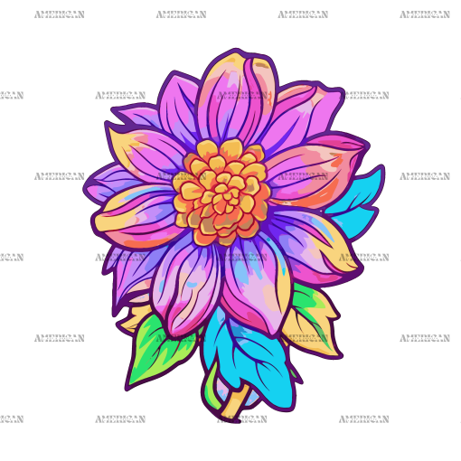 Flowers Sticker-3 UV DTF Transfer
