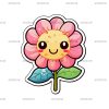 Flowers Sticker-9 UV DTF Transfer