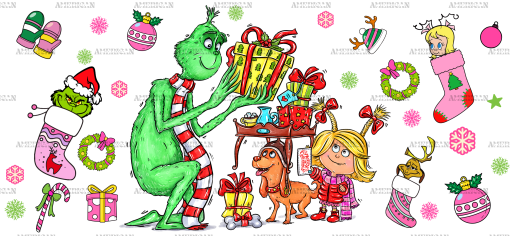 Grinch Gifts UV DTF Transfer