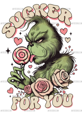 Grinch Sucker For You DTF Transfer