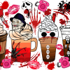Halloween Coffee Telephone UV DTF Transfer