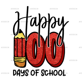 Happy 100 Days Of School DTF Transfer