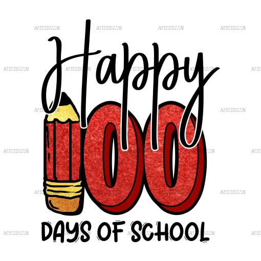 Happy 100 Days Of School DTF Transfer
