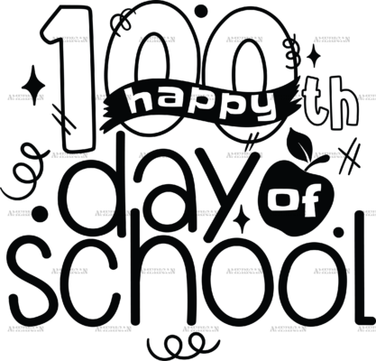 Happy 100th Day Of School-5 DTF Transfer