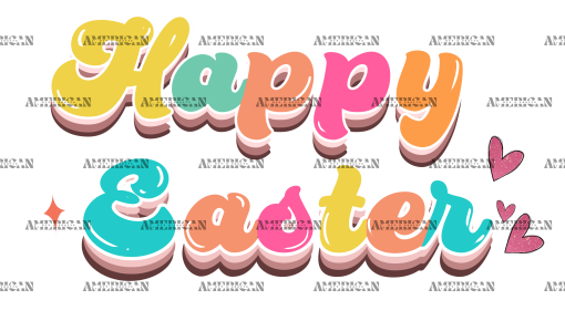 Happy Easter DTF Transfer