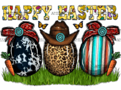 Happy Easter Cowboy Eggs DTF Transfer