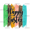 Happy Easter Leopard Paint DTF Transfer