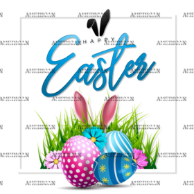 Happy Easter Party Frame DTF Transfer