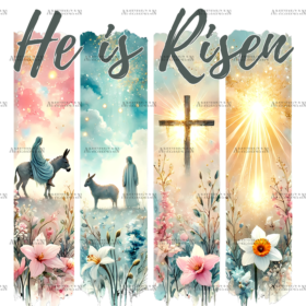He Is Risen Frame DTF Transfer