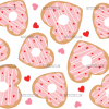 Heart Donuts Valentine-1 UV DTF Transfer