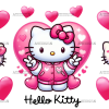 Hello Kitty Valentine Pink UV DTF Transfer
