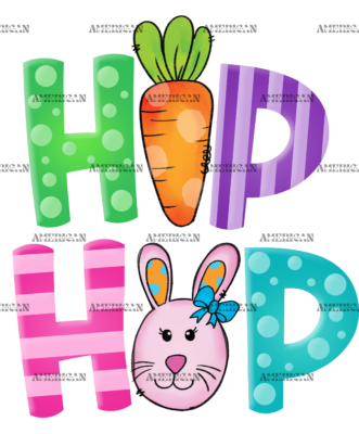 Hip Hop Carrort Bunny DTF Transfer