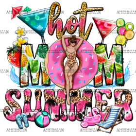 Hot Mom Summer Donut DTF Transfer