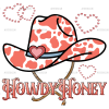 Howdy Honey Orange Cap DTF Transfer