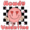 Howdy Valentine Smiley DTF Transfer