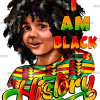 I Am Black History Afro Kid DTF Transfer