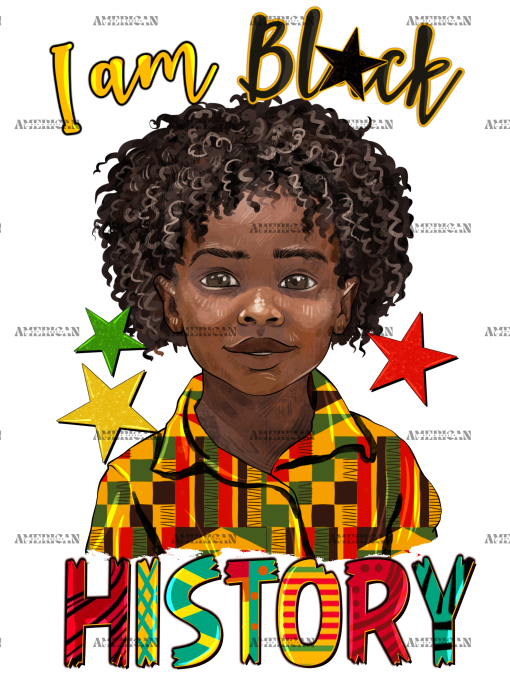 I Am Black History Black Boy-2 DTF Transfer