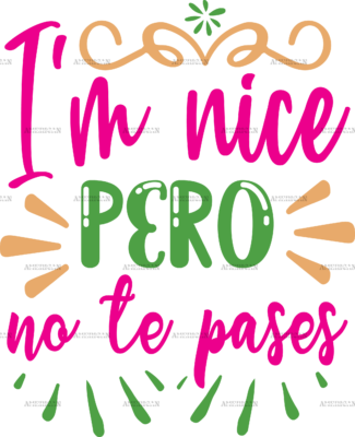 I'm Nice Pero No Te Pases DTF Transfer