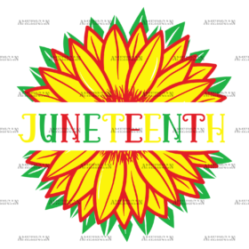 Juneteenth Sunflower DTF Transfer