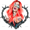Karol G Bichota And Heart Red Dtf Transfer