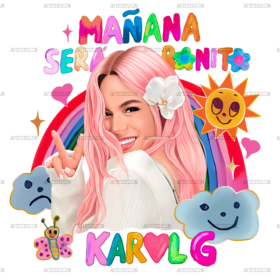 Karol G Manana Sera Bonito Rainbow-2 Dtf Transfer