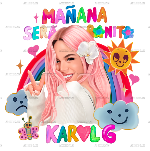 Karol G Manana Sera Bonito Rainbow-2 Dtf Transfer