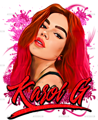 Karol G Red Dtf Transfer