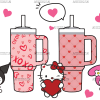 Kitty Kuromi And My Melody Tumblers UV DTF Transfer